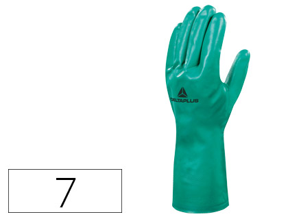 Guantes de nitrilo flocado de algodón talla 7 S